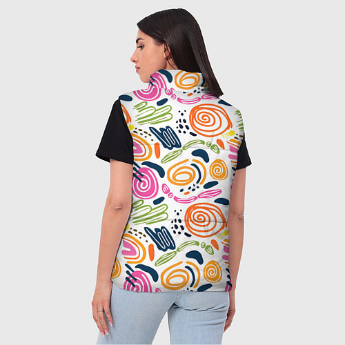 Женский жилет Геометрический паттерн / 3D-Черный – фото 4