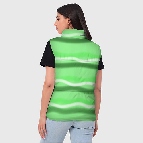 Женский жилет Зеленые волны / 3D-Светло-серый – фото 4