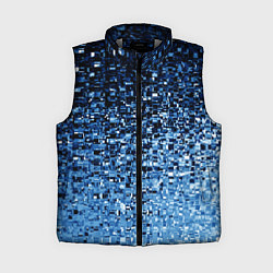 Женский жилет Геометрическое множество синих кубов, цвет: 3D-светло-серый