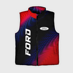 Женский жилет Ford красный карбон, цвет: 3D-черный