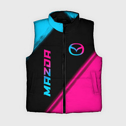 Женский жилет Mazda - neon gradient: надпись, символ