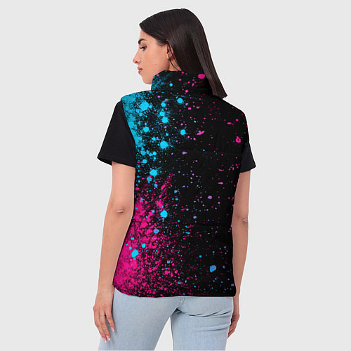Женский жилет Volvo - neon gradient: по-вертикали / 3D-Черный – фото 4