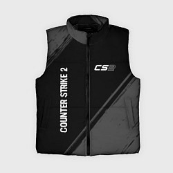 Женский жилет Counter Strike 2 glitch на темном фоне: надпись, с