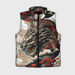 Женский жилет Тату дракона в стиле Ирезуми