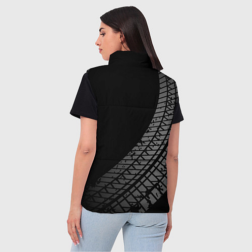 Женский жилет Toyota tire tracks / 3D-Черный – фото 4