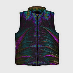 Женский жилет Скелетный фрактал, цвет: 3D-черный