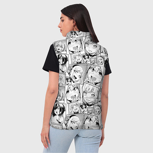 Женский жилет Anime hentai ahegao / 3D-Светло-серый – фото 4