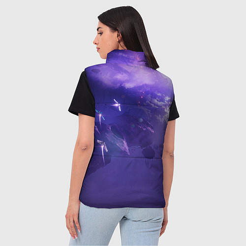 Женский жилет Фиолетовый необъятный космос / 3D-Красный – фото 4