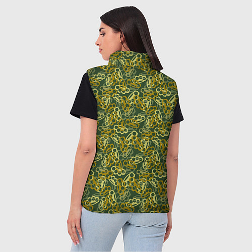 Женский жилет Кастеты - камуфляж / 3D-Черный – фото 4