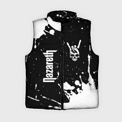 Женский жилет Nazareth и рок символ на темном фоне, цвет: 3D-черный