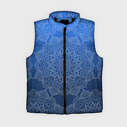 Женский жилет Мандала на градиенте синего цвета