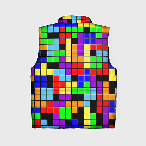 Женский жилет Тетрис цветные блоки / 3D-Светло-серый – фото 2
