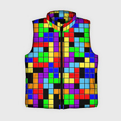 Женский жилет Тетрис цветные блоки