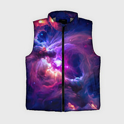 Женский жилет Небула в космосе в фиолетовых тонах - нейронная се, цвет: 3D-светло-серый