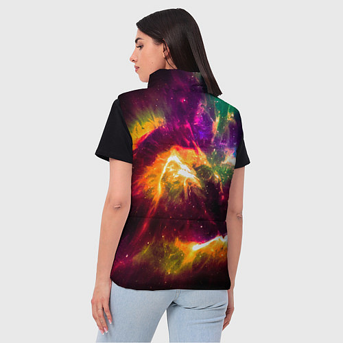 Женский жилет Небула в космосе разноцветная - нейронная сеть / 3D-Светло-серый – фото 4