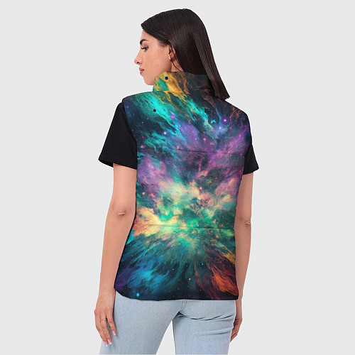 Женский жилет Астрономический пейзаж / 3D-Светло-серый – фото 4