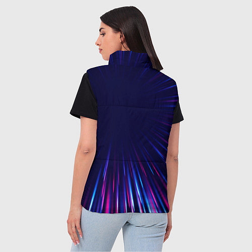 Женский жилет BYD neon speed lines / 3D-Черный – фото 4