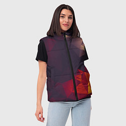 Женский жилет Полигональный узор, цвет: 3D-красный — фото 2
