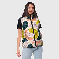 Женский жилет Весенняя абстракция, цвет: 3D-светло-серый — фото 2