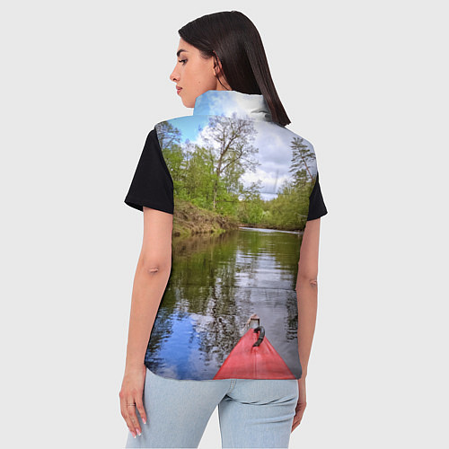 Женский жилет Реки России / 3D-Светло-серый – фото 4