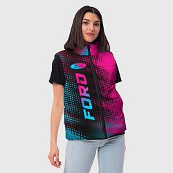 Женский жилет Ford - neon gradient: по-вертикали, цвет: 3D-черный — фото 2