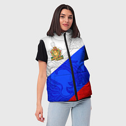 Женский жилет Россия - пограничные войска, цвет: 3D-черный — фото 2