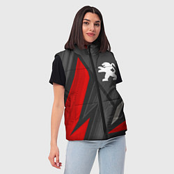 Женский жилет Peugeot sports racing, цвет: 3D-черный — фото 2