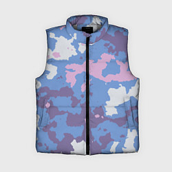Женский жилет Синий камуфляж, цвет: 3D-светло-серый