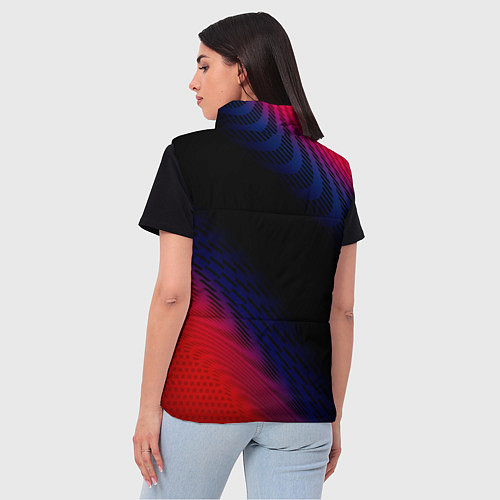 Женский жилет Skoda красный карбон / 3D-Черный – фото 4