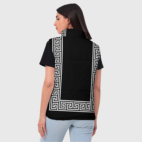Женский жилет Египетский орнамент на черном фоне / 3D-Черный – фото 4