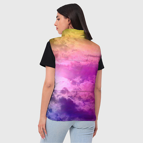 Женский жилет Разноцветное небо / 3D-Черный – фото 4