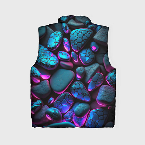 Женский жилет Неоновые камни / 3D-Светло-серый – фото 2