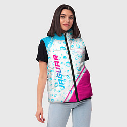 Женский жилет Jaguar neon gradient style: надпись, символ, цвет: 3D-черный — фото 2
