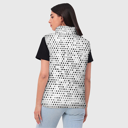 Женский жилет Nightwish glitch на светлом фоне: по-вертикали / 3D-Черный – фото 4