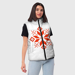 Женский жилет Удмуртский узор, цвет: 3D-светло-серый — фото 2