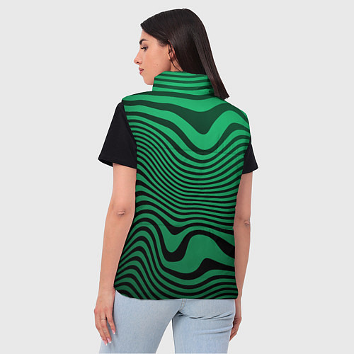 Женский жилет Абстрактный узор волн / 3D-Светло-серый – фото 4