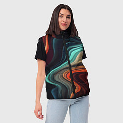 Женский жилет Малахитовая, цвет: 3D-красный — фото 2