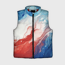 Женский жилет Белый синий красный, цвет: 3D-красный
