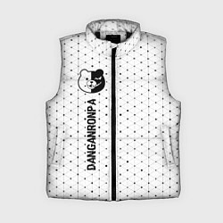 Женский жилет Danganronpa glitch на светлом фоне: по-вертикали, цвет: 3D-черный