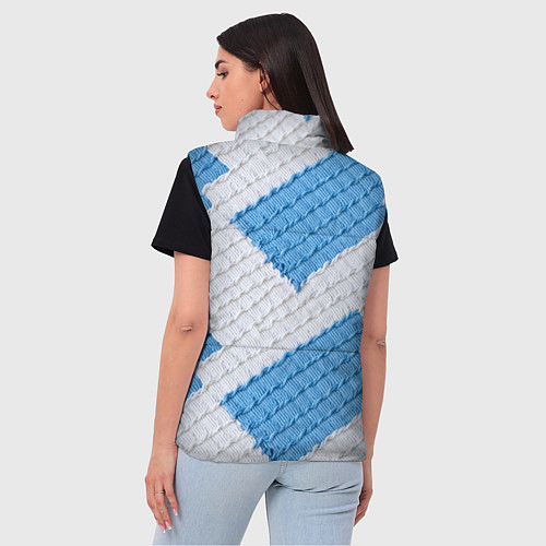 Женский жилет Вязаная текстура / 3D-Черный – фото 4