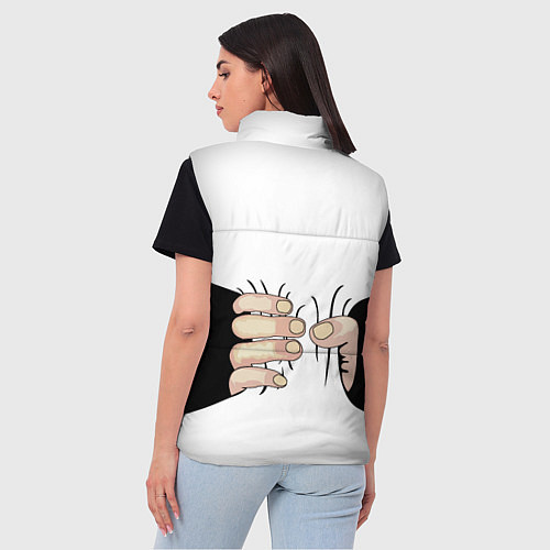 Женский жилет Рука сжимает талию / 3D-Светло-серый – фото 4