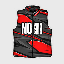 Женский жилет No pain no gain - красный