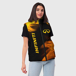 Женский жилет Infiniti - gold gradient: надпись, символ, цвет: 3D-черный — фото 2
