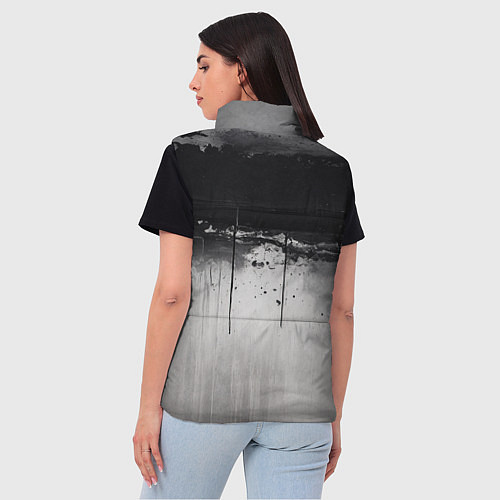 Женский жилет Текучая смола / 3D-Черный – фото 4