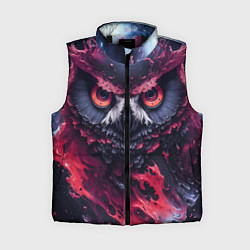 Женский жилет Сова взгляд краска