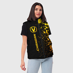 Женский жилет Changan - gold gradient: по-вертикали, цвет: 3D-черный — фото 2