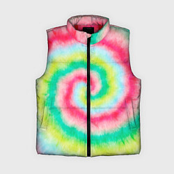 Женский жилет Тай дай клубничный