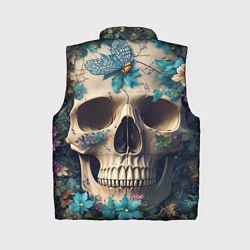 Женский жилет Цветочный скелет / 3D-Светло-серый – фото 2