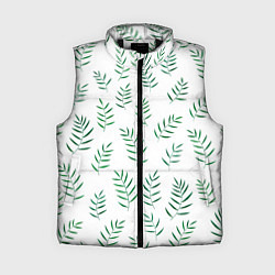 Женский жилет Веточки папоротника, цвет: 3D-черный