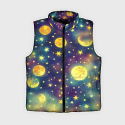 Женский жилет Космос, Луна и Солнце